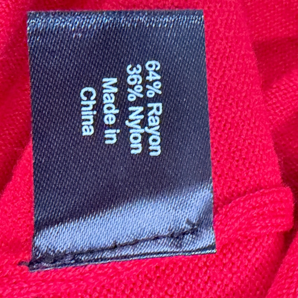 Lane Bryant Women’s V-Neck Long Sleeve Blouse Red Women’s SZ 14/16 Rayon Nylon - Picture 13 of 14